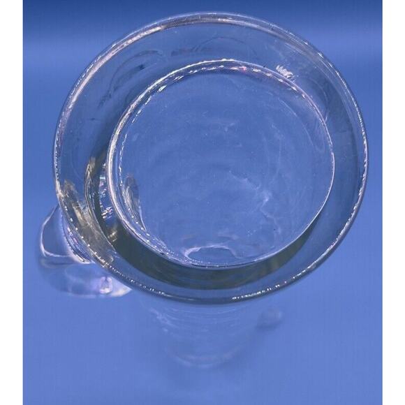 13” West Virginia Glass Draping Pearl Luster Rainbow Iridescent Cocktail Pitcher - Picture 6 of 9